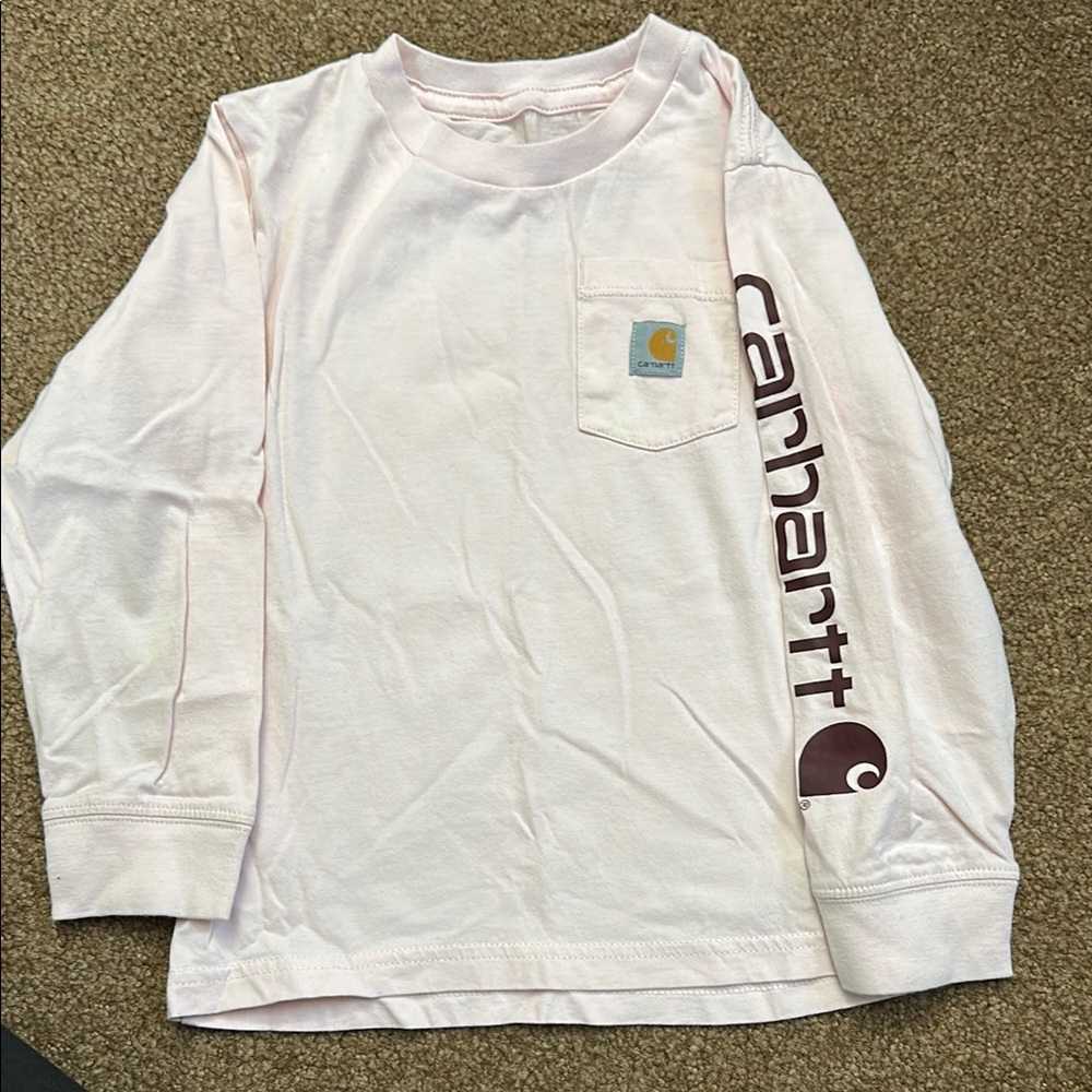 Carhartt Kids Long Sleeve Pink Shirt